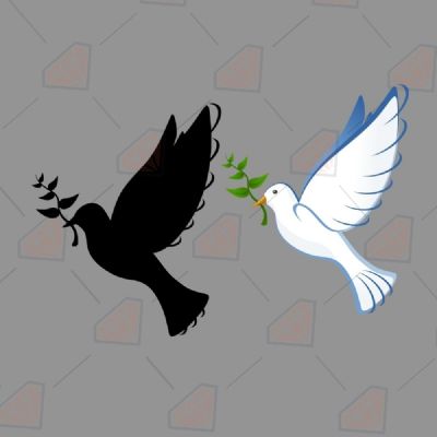 Flying Dove Silhouette SVG, Dove Vector Instant Download Bird SVG