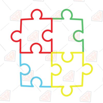 Free World Autism Awareness Day Puzzle Vector Files, Instant Download Free SVG