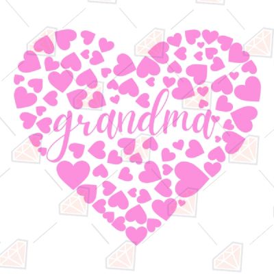 Grandma Heart Made Of Heart SVG, Grandmother SVG Mother's Day SVG