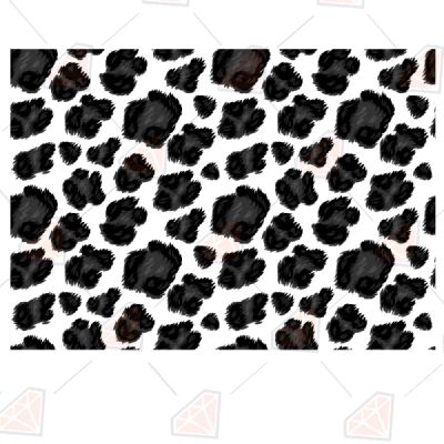 Grey Fuzzy Leopard Paw Pattern SVG Leopard Print SVG
