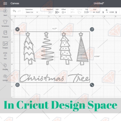 Hand Drawn Christmas Trees SVG for Shirt Christmas SVG