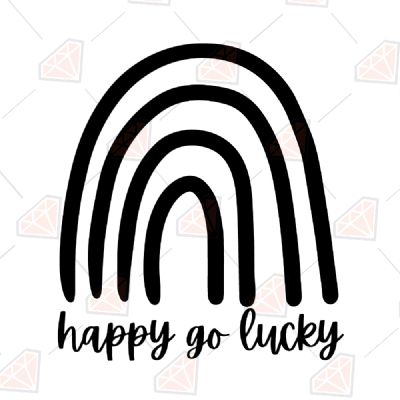 Happy Go Lucky Rainbow SVG Cut File St Patrick's Day SVG