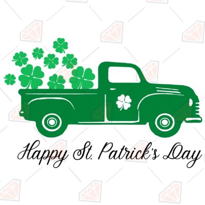 Happy St. Patrick's Day Truck SVG Cut File St Patrick's Day SVG