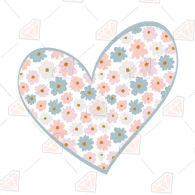 Heart Made of Flower SVG Cut File Mother's Day SVG
