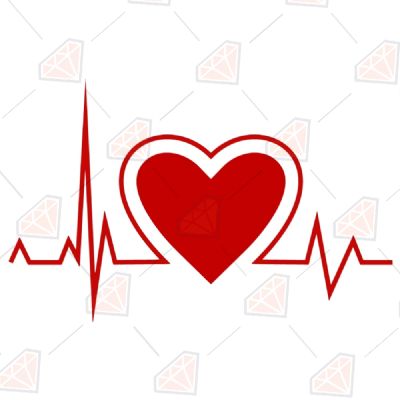 Heart with Heart Rates Svg Health and Medical