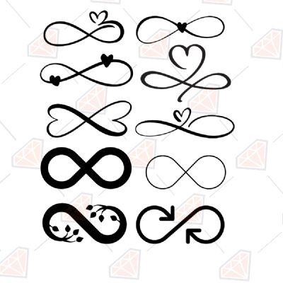 Infinity Bundle SVG, Infinity with Heart SVG Bundle Symbols