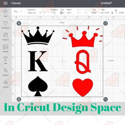 King & Queen SVG Cut Files, King of Spades & Queen Of Hearts SVG T-shirt