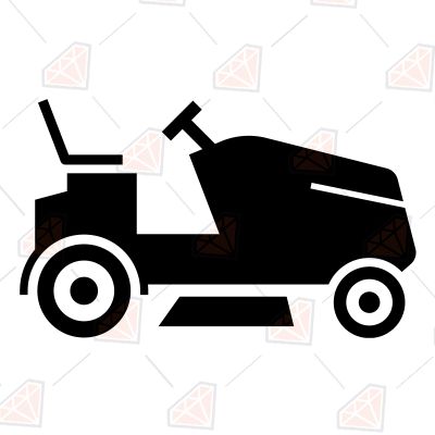 Lawn Mower Riding SVG, Lawn Mower Vector Instant Download Drawings