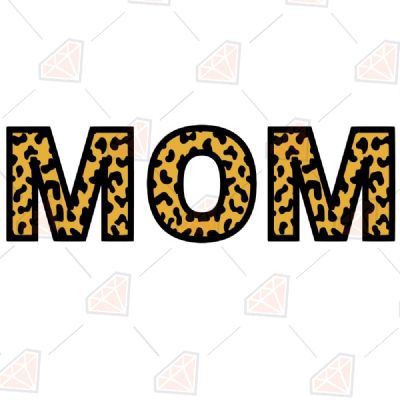 Yellow Leopard Mom SVG Cut File Mother's Day SVG