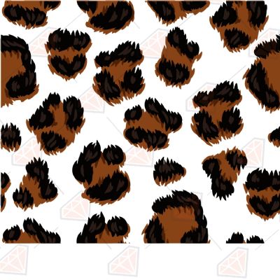 Leopard Paw Print SVG File Background Patterns