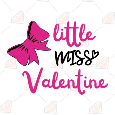 Little Miss Valentine SVG Valentine's Day SVG