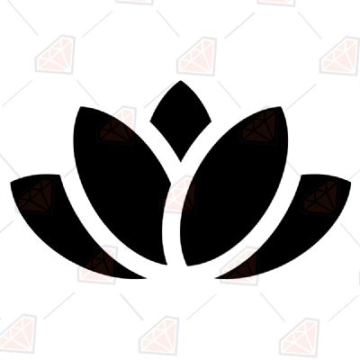 Lotus Flower SVG, Lotus Clipart SVG Instant Download Plant and Flowers