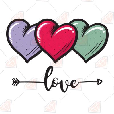Arrow Love with Heart SVG Valentine's Day SVG