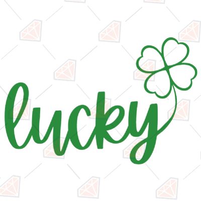 Green Lucky Shamrock SVG Cut File St Patrick's Day SVG