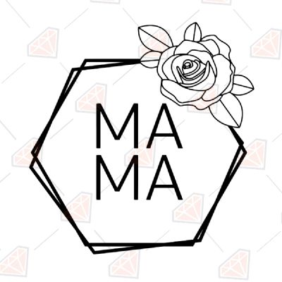 Mama Hexagon Flower Svg Mother's Day SVG