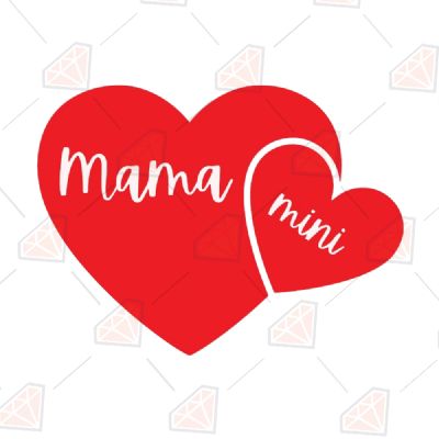 Mama Mini Heart SVG Mother's Day SVG
