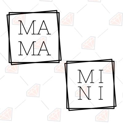 Mama Mini Square, Mama Square Instant Download Mother's Day SVG