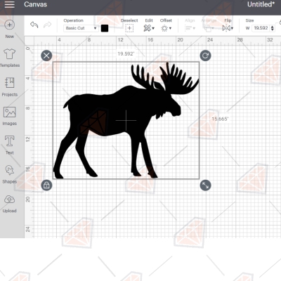 Moose Silhouette SVG Design, Moose Vector Instant Download Wild & Jungle Animals SVG