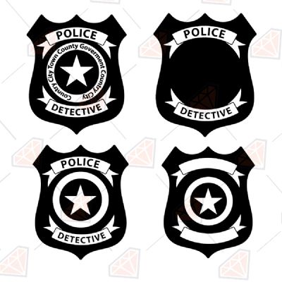 Detective Badge SVG Police SVG