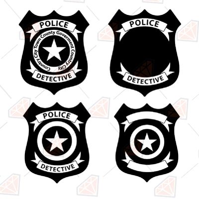 Download Police Badge Detective Bundle Svg Cutting File Premium Svg