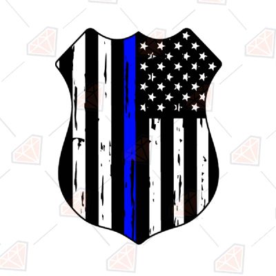 Distressed Police Badge SVG Police SVG