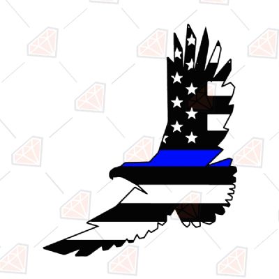 Thin Blue Line Police Eagle SVG Police SVG