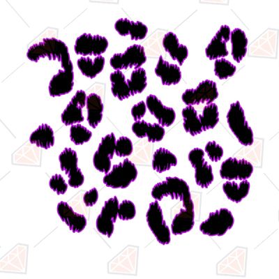 Purple Leopard Paw Pattern SVG File Background Patterns