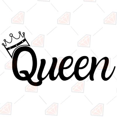 Queen with Tiara SVG Vector Illustration