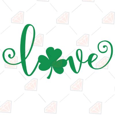 Shamrock Love SVG St Patrick's Day SVG