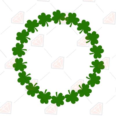 Shamrock Wreath SVG File, St. Patrick's Day Wreath SVG St Patrick's Day SVG