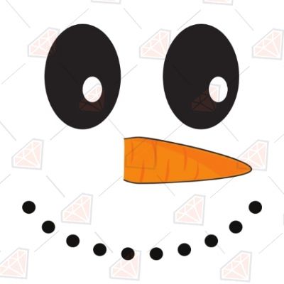 Snowman Face SVG File Christmas