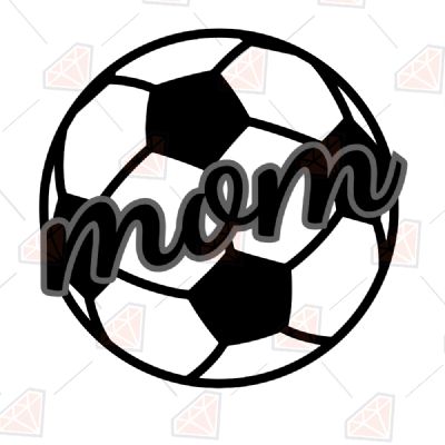 Soccer Ball Mom SVG, Instant Download Mother's Day SVG