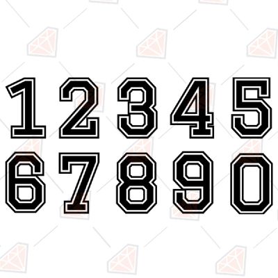 Clip Art & Image Files Craft Supplies & Tools printable number svg ...