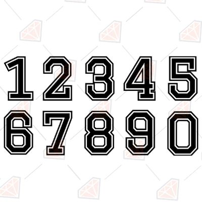 Jersey Letters SVG Jersey Font SVG Jersey Numbers SVG 