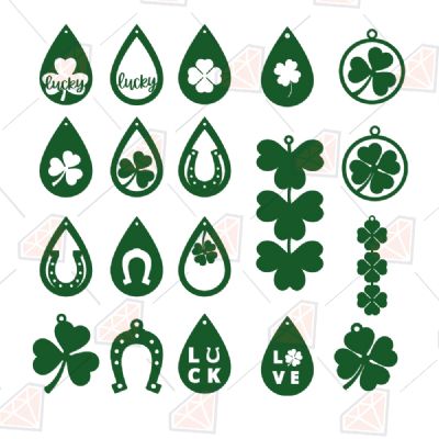St Patrick's Day Earrings SVG Bundle St Patrick's Day SVG