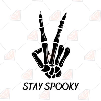Black Stay Spooky SVG, Halloween Stay Spooky SVG Instant Download Halloween SVG