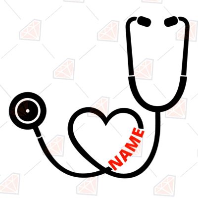 Stethoscope Monogram SVG, Medicine Monogram Vector Files 