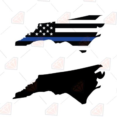 Thin Blue Line North Carolina Flag Flag