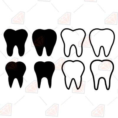 Tooth Bundle SVG, Teeth Bundle Vector Instant Download Health and Medical