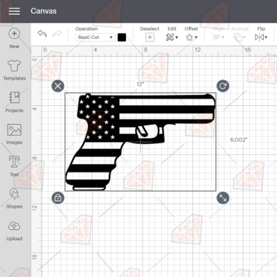 USA Flag Gun SVG | Patriotic Gun SVG Vector File USA SVG