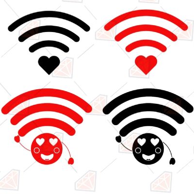 Wifi Symbol SVG, Wi-Fi Signal Instant Download Vector Objects