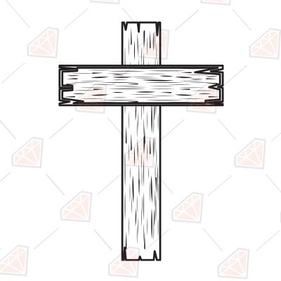 Wooden Cross SVG, Wooden Cross Vector Christian SVG