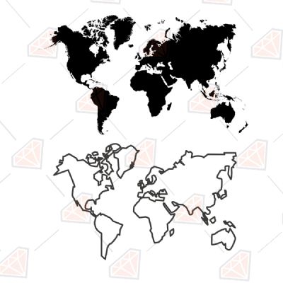 World  Map SVG Flag