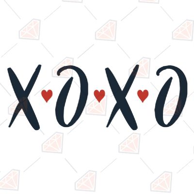 Xoxo Heart SVG Cut File Valentine's Day SVG