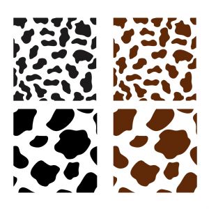 4 Cow Print Svg Background Patterns