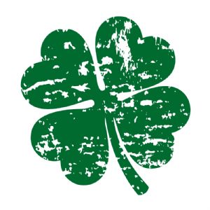 Four Leaf Grunge Shamrock SVG, Clover Leaf SVG Vector Files St Patrick's Day SVG