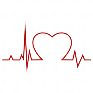 Heartbeat SVG Cut File, Heartbeat Love SVG Instant Download Drawings