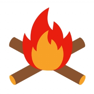 Camp Fire SVG Cut Files, Camp Fire Vector Files Instant Download Camping SVG