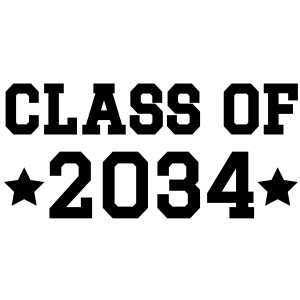 Class Of 2034 SVG Cut File, Graduation Design School SVG