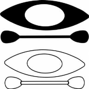 Kayak with Paddle SVG File, Kayak Paddle Bundle Clipart Kayak SVG